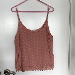Dex Pink Patterned Sleeveless Relaxed Camisole Top